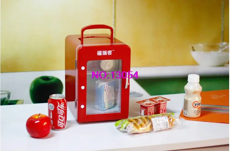 Оптовая продажа 4л Холодильный нагреватель полностью красный прозрачный дверной