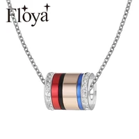 floya interchangeable pendant necklaces rhinestone slide pendant for women charm necklace femme combination original design