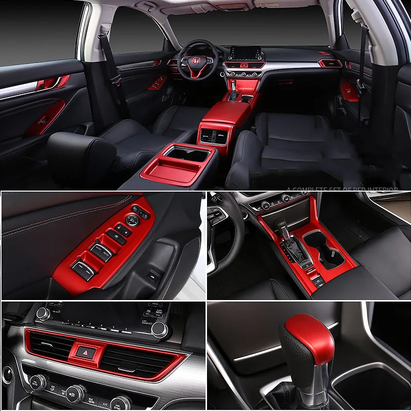 Автомобильные аксессуары для Honda Accord 2018 ABS красная Роскошная Внутренняя Рамка