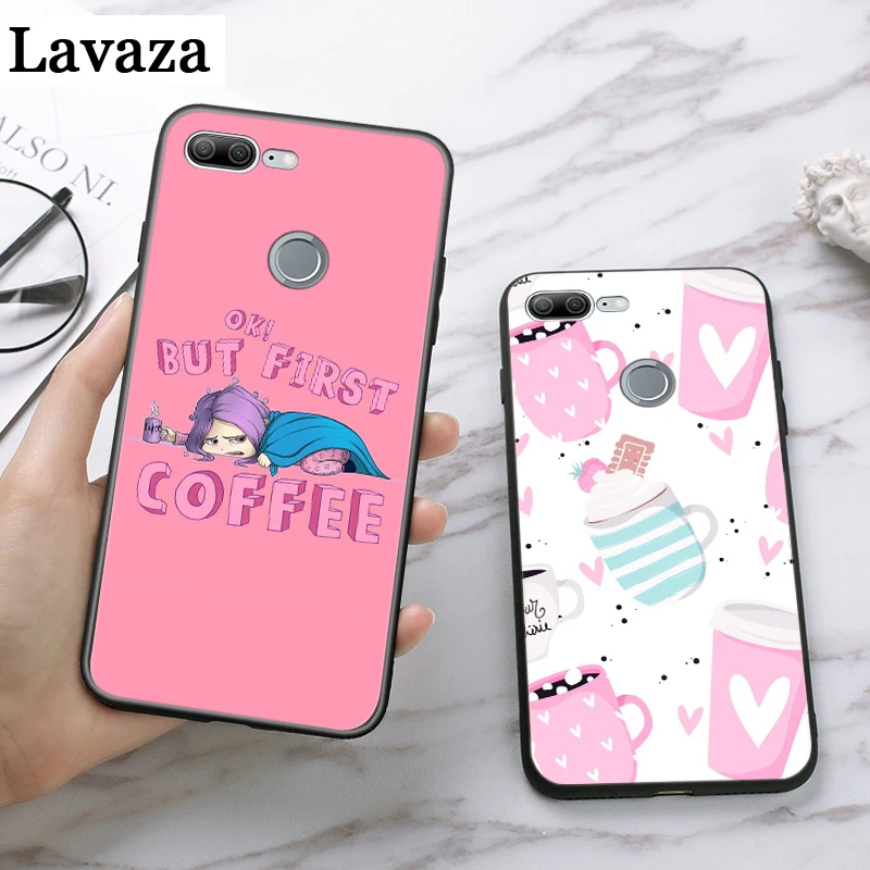 Забавный силиконовый чехол Ok But First Coffee для Huawei P8 Lite 2015 2017 P9 2016 Mimi P10 P20 Pro P Smart Z 2019 P30 |
