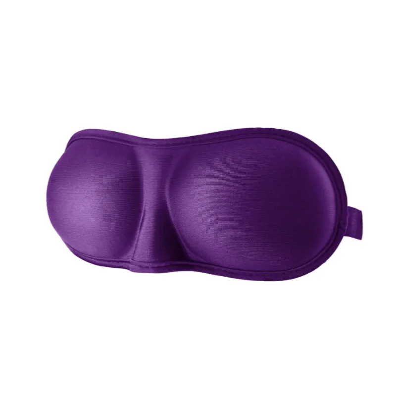 Purple 3D затемненная маска для сна, помощь для сна, для отдыха в путешествии, мягкая маска для сна, для женщин и мужчин, повязка на глаза - Цвет: Purple