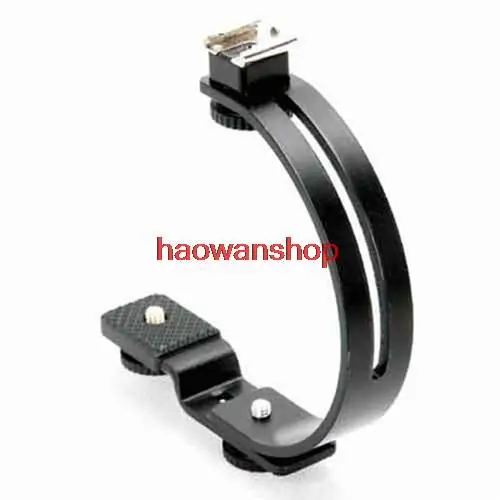 C-Shape Adjustable 1 flash hot shoe Bracket stand for Flash LED Video light DC DSLR SLR DV | Tripod Heads