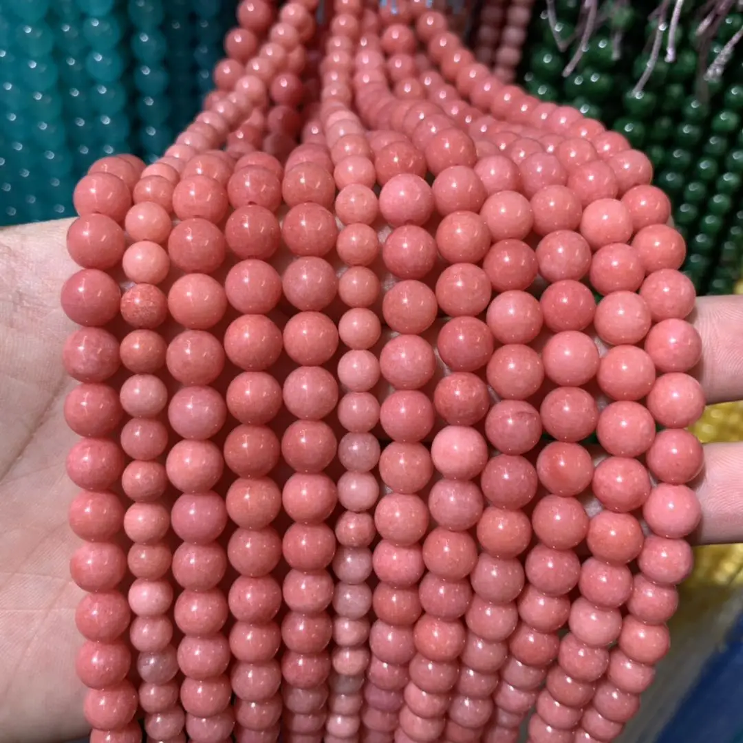 Rhodochrosite мужские каменные бусины сделаны из натурального камня кварца DIY