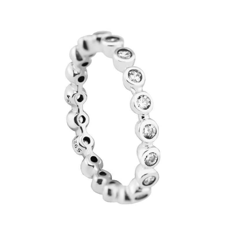 Женское Обручальное кольцо из серебра 100% пробы с фианитом|sterling silver 925 ring|wedding ringring