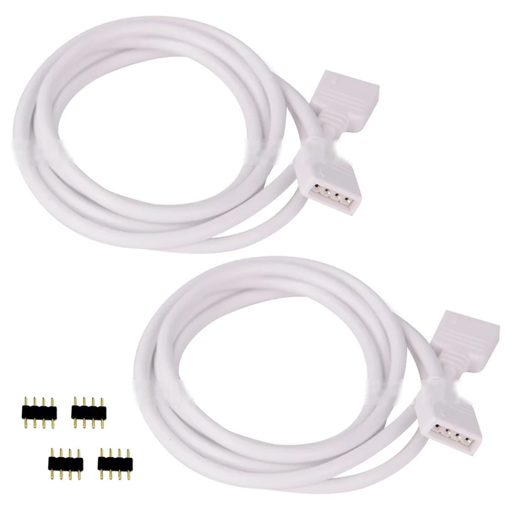 1.5m White RFID Blocking Professional Light Strip 4pin Extension Line Connection Cable Low Voltage UV RGB | Обустройство дома