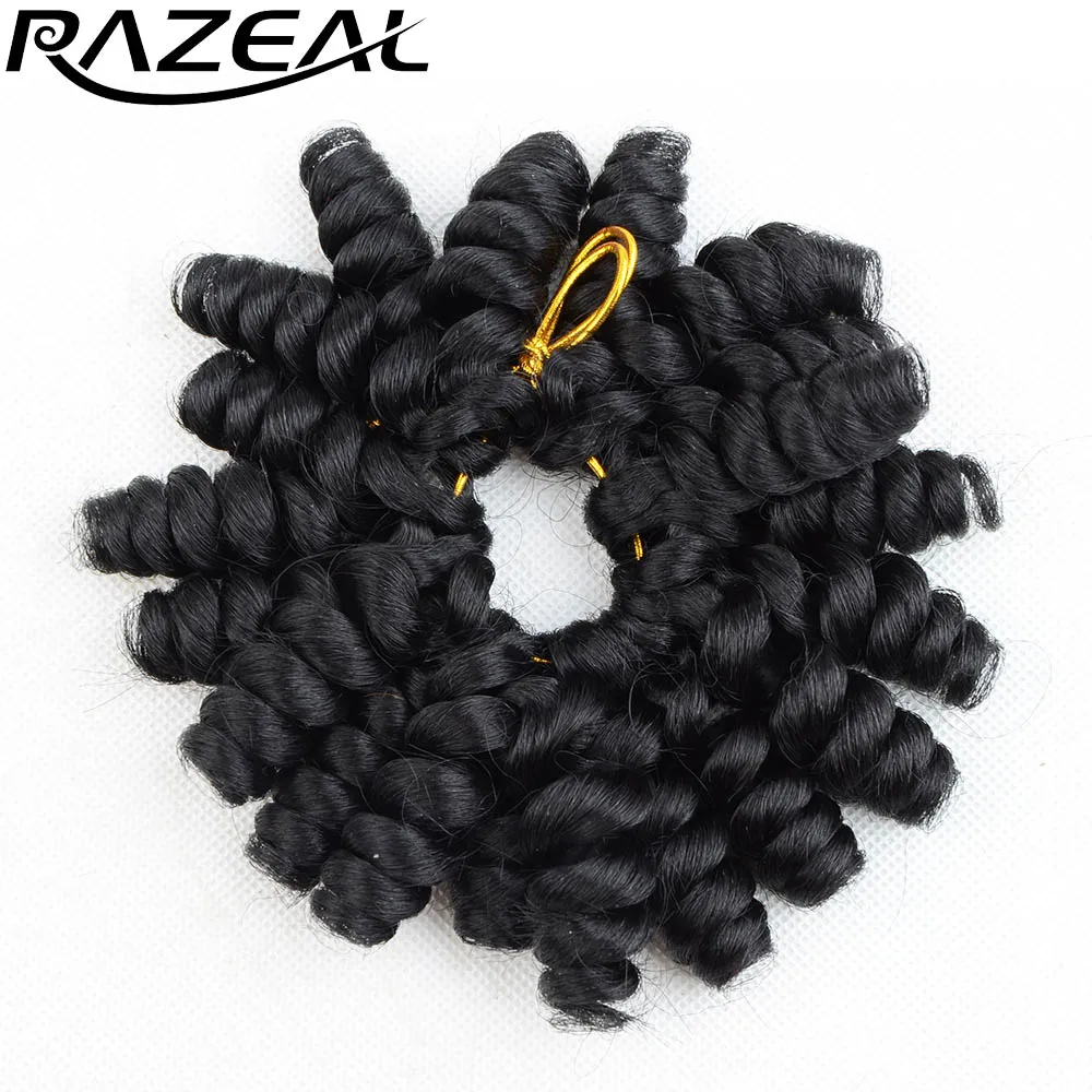 

RAZEAL 8Packs Crochet Braids Kenzie curl Crochet Braids Hair 6inch 20inch curly braiding hair for BOUNCE TWIST