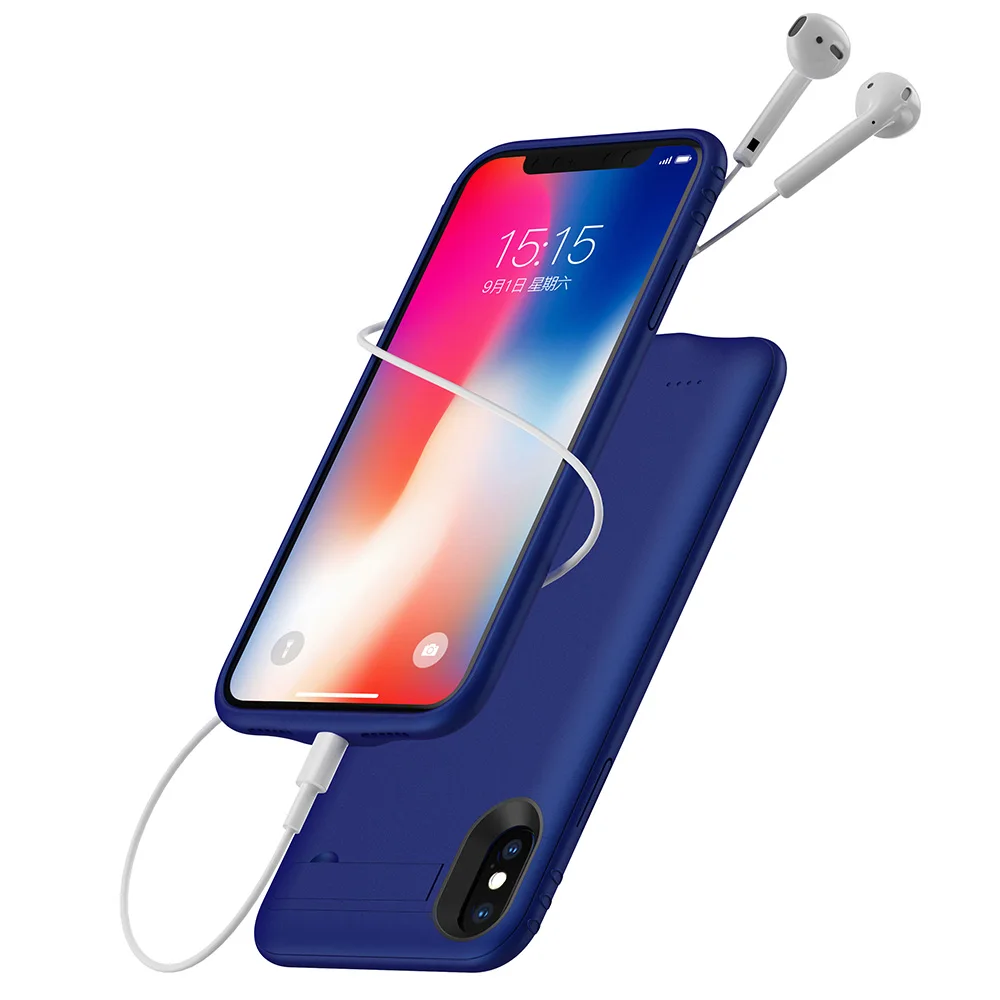 Умный чехол XGODY 5200 мАч для iphone XR XSMAX зарядки внешних аккумуляторов с держателем