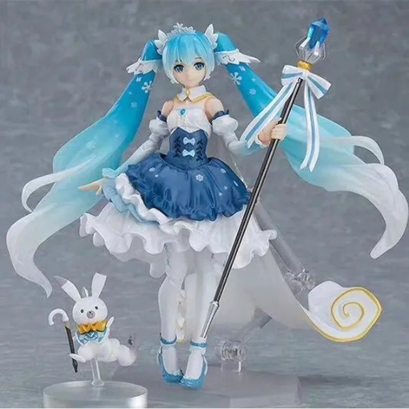 Miku экс 054 10 й юбилей Снежный Хацунэ подвижное лицо ПВХ Фигурки Коллекционная