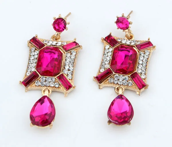 Европейская мода изысканные Многослойные кубические геометрические серьги со