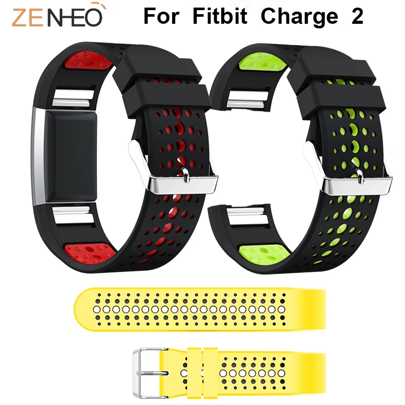 

Sport Double colors Silicone watch band For Fitbit Charge 2 Watchband Replacement For Fitbit Charge 2 bracelet belt Wrist Straps