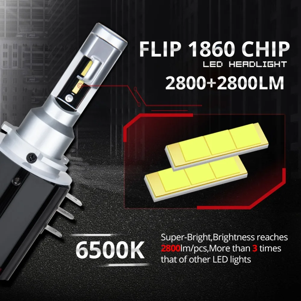 СВЕТОДИОДНЫЙ Автомобильный Фонарь AmmToo PLUG PLAY H15 лампы для фар CANBUS 12000Lm 6000K дневные