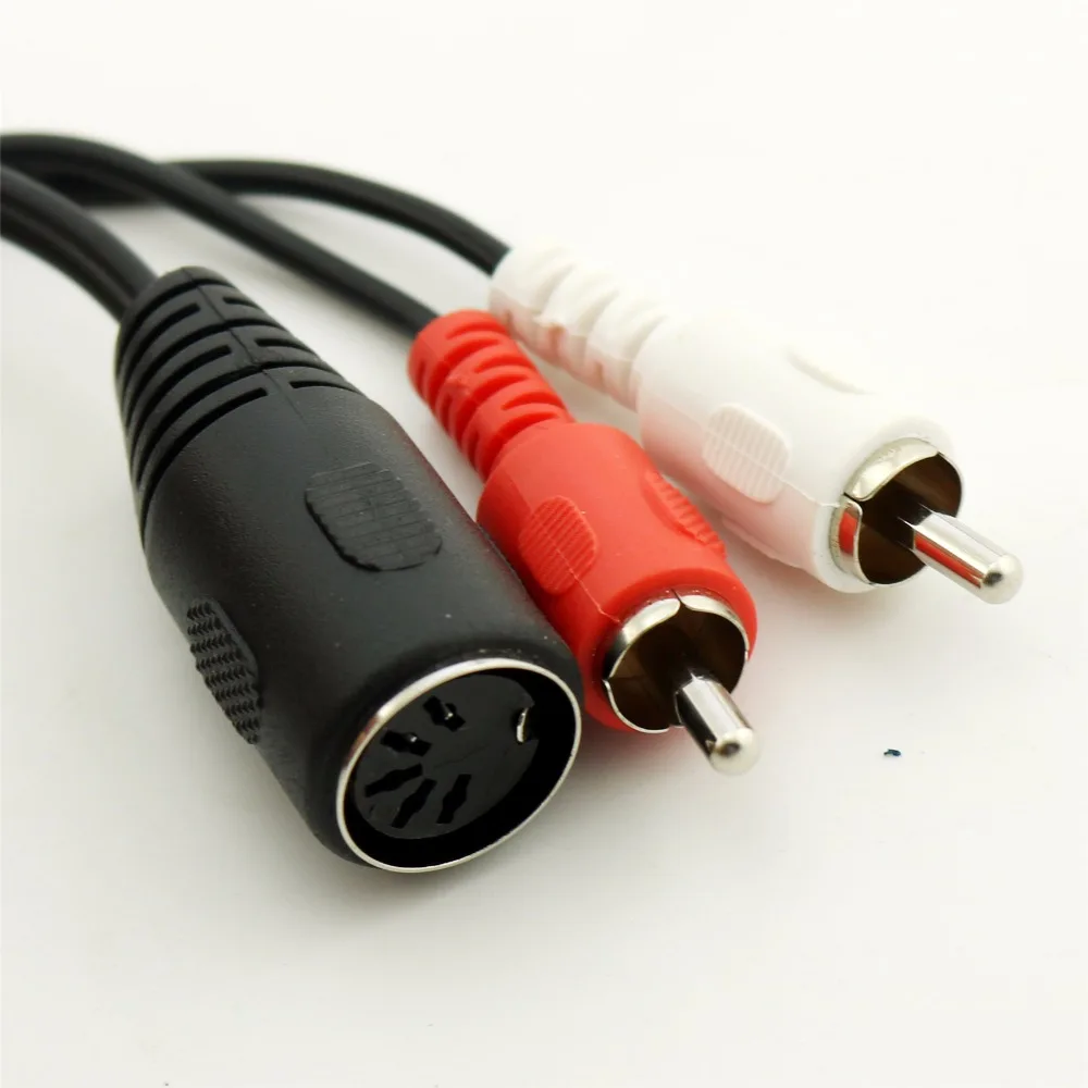 1 шт. фут 5 контактный разъем миди Din на 2 RCA штекер Phono AMP профессиональный аудио вид