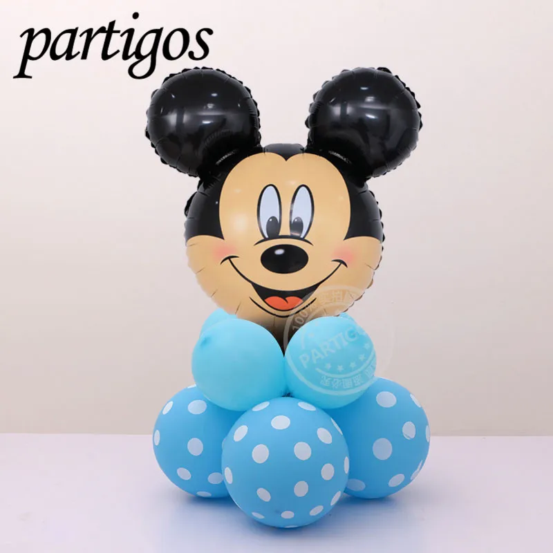 mickey mouse 12 шт./лот воздушные шары в виде головы Минни и Микки Мауса из фольги с гелием из мультфильма Микки из латекса 2,8 г, вечерние шары для украшения - Цвет: mickey mouse