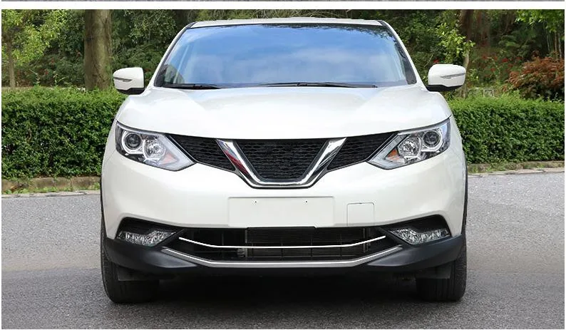 Для NISSAN QASHQAI J11 Хром Передняя решетка акцент крышка нижний сетчатой отделкой стильный молдинг окантовка защитных стекол приборов