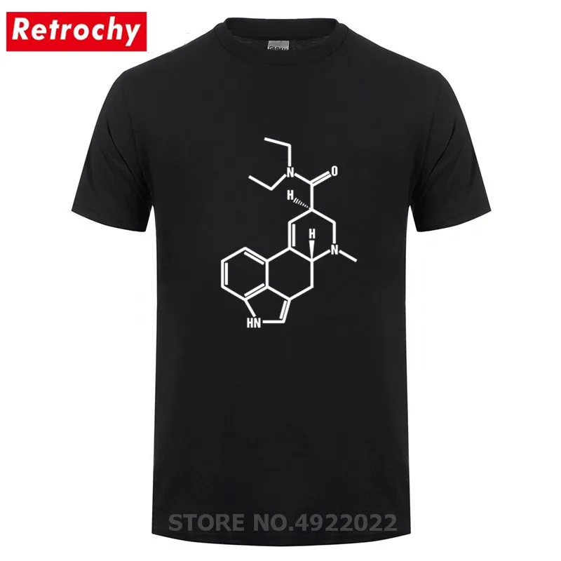 Новейшая Мужская футболка с геометрическим рисунком LSD и цветными молекулами из