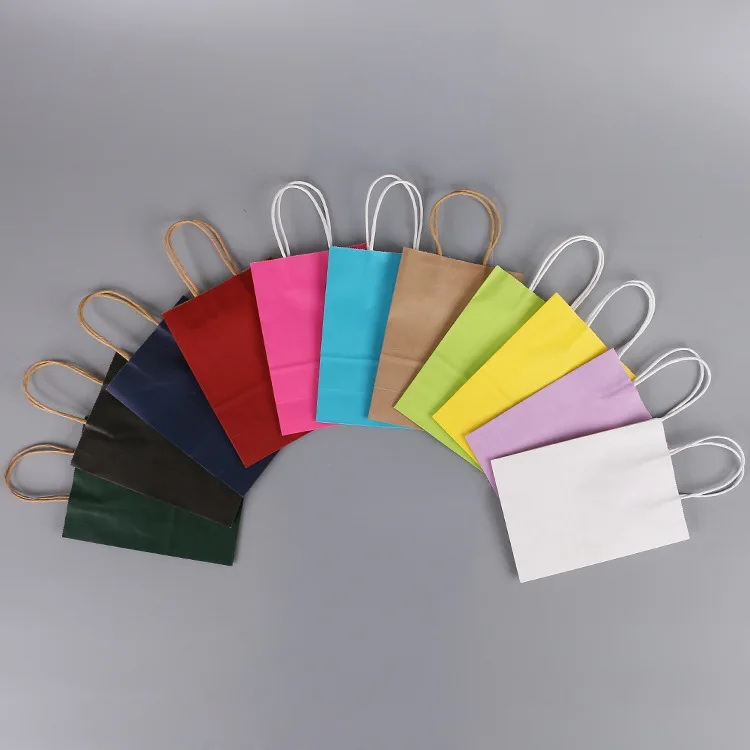 50 шт. 21x15x8 см DIY Многофункциональный мягкий цветной бумажный мешок с ручками Фестиваль подарочная сумка хозяйственные сумки крафт-бумага упаковочная сумка