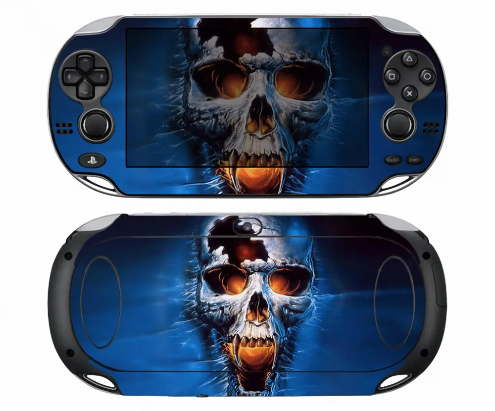 Синий череп 108 виниловая кожа Наклейка протектор для Sony PS vita PSvita PSV 1000 скины