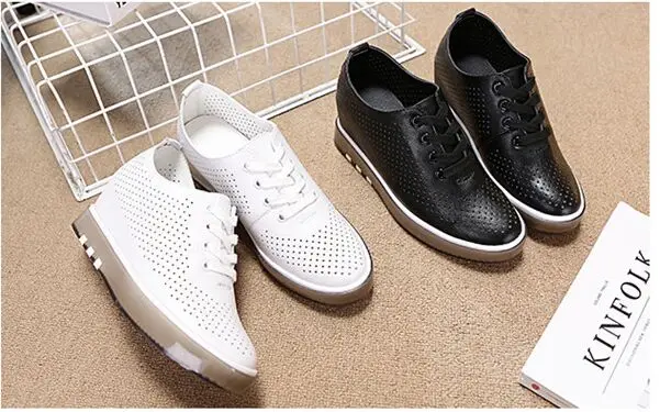 Женские кроссовки на танкетке ONKE повседневные спортивные с дышащей сеткой