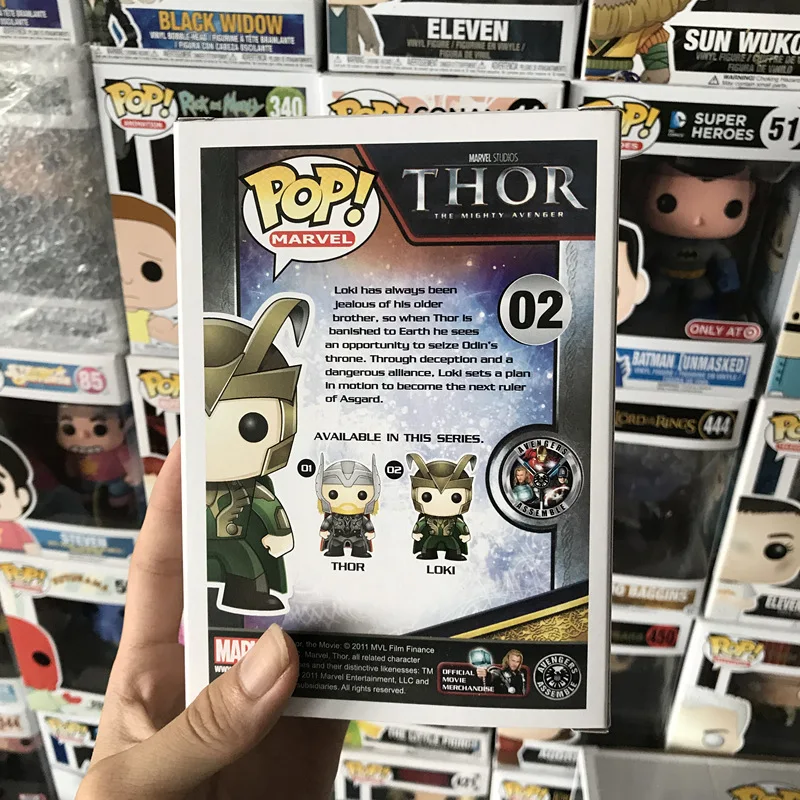 Ограниченная серия Funko pop Официальный Marvel: Loki#02 Виниловая фигурка с помпонами Коллекционная модель игрушки с неоткрытой коробкой