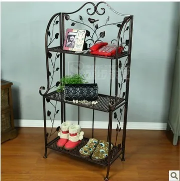 Continental Iron balcony floor kitchen oven racks metal three shelf shoe rack storage | Обустройство дома