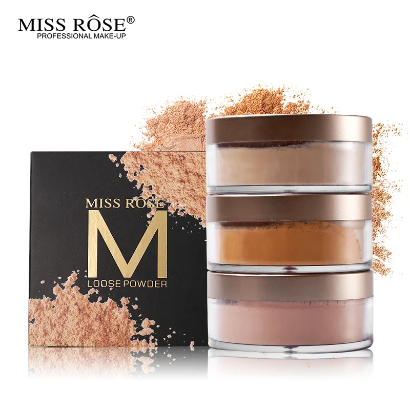 Основа для макияжа Miss Rose прозрачная свободная пудра контроль жирности