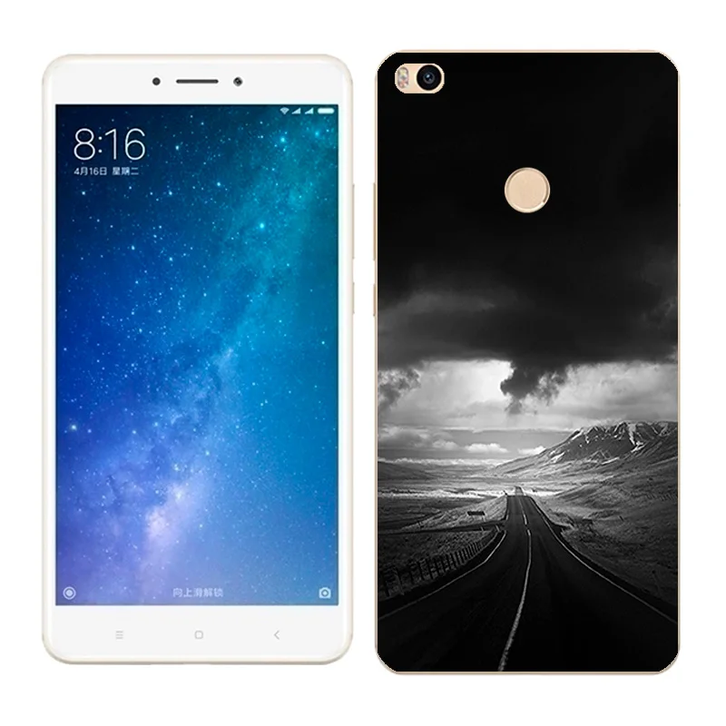 Чехол s для Xiaomi Mi Max2 Мягкий силиконовый чехол для Xiaomi Mi Max 2 пейзаж с цветком окрашенный чехол для телефона для xiomi Mi Max 2 Fundas