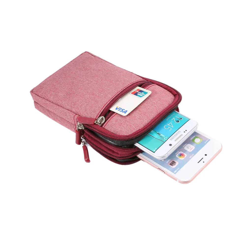 Washed denim material Phone Case for iphone 5 6 7 8 9 plus phone pouch X samsung S8 S9 Note waist bag redmi | Мобильные телефоны и