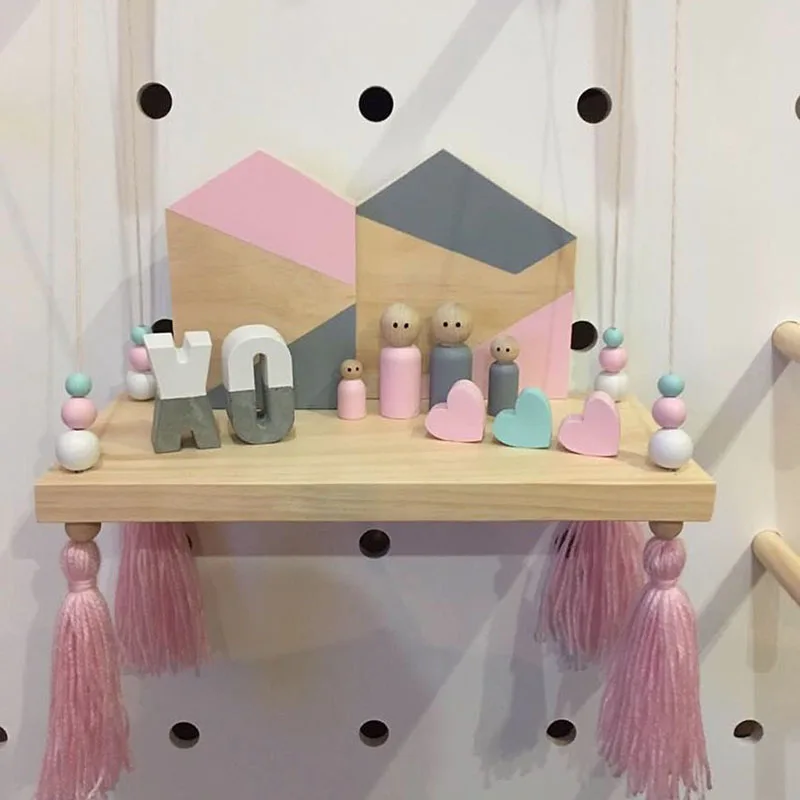 INS скандинавский стиль деревянные бусины из массива дерева макарон креативные