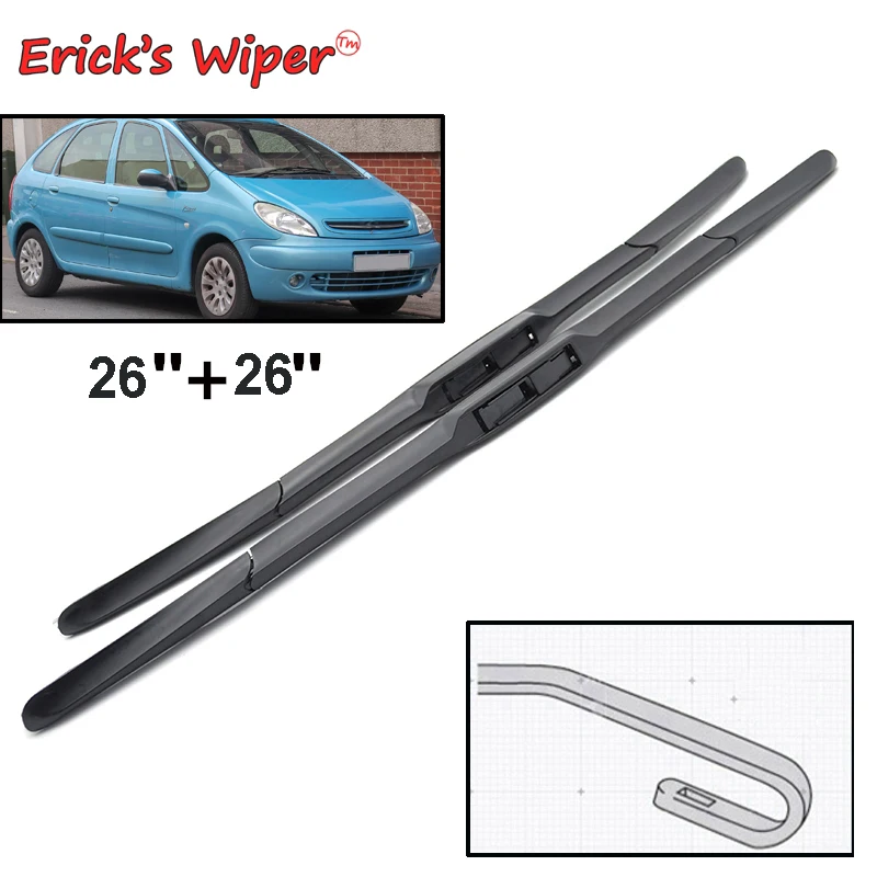 Передние гибридные стеклоочистители Erick's Wiper LHD для Citroen Xsara Picasso 1999 2005 лобовое