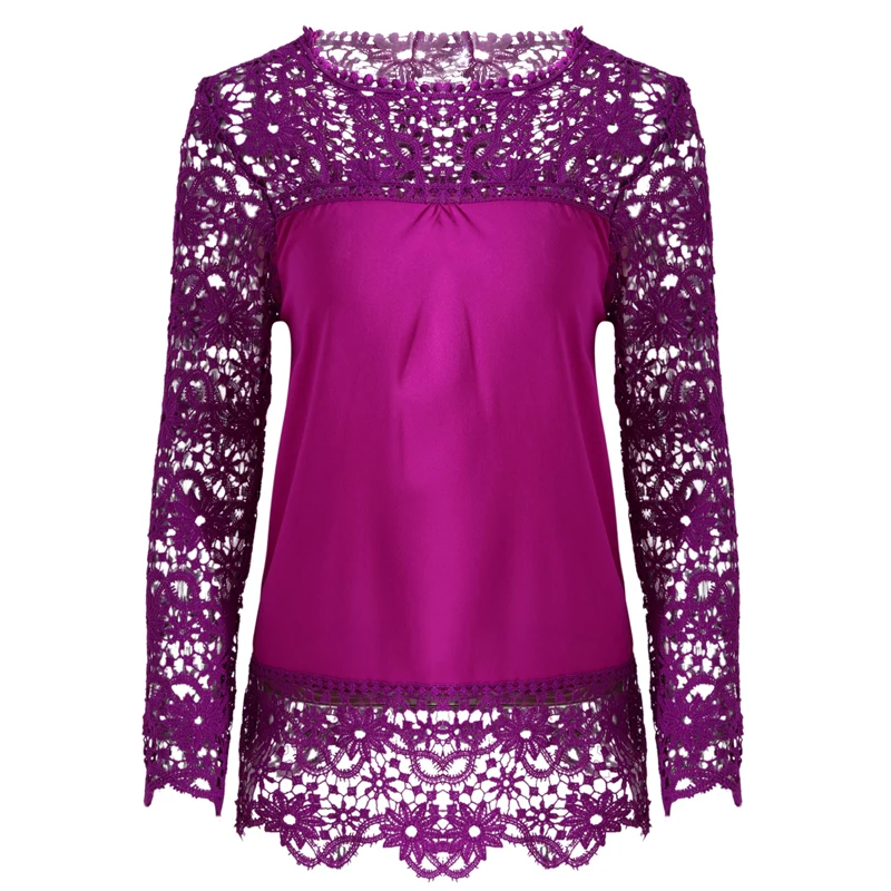 FUNOC шифоновая блузка рубашки с длинным рукавом женские топы blusas mujer повседневные