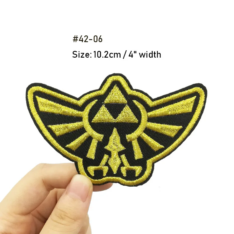 Legend of Zelda Hyrule's Королевский герб Униформа щит хайлии плитка экран 8 бит патчи инопланетяне USCSS nostomo вышитые патч - Цвет: Антикварная медь