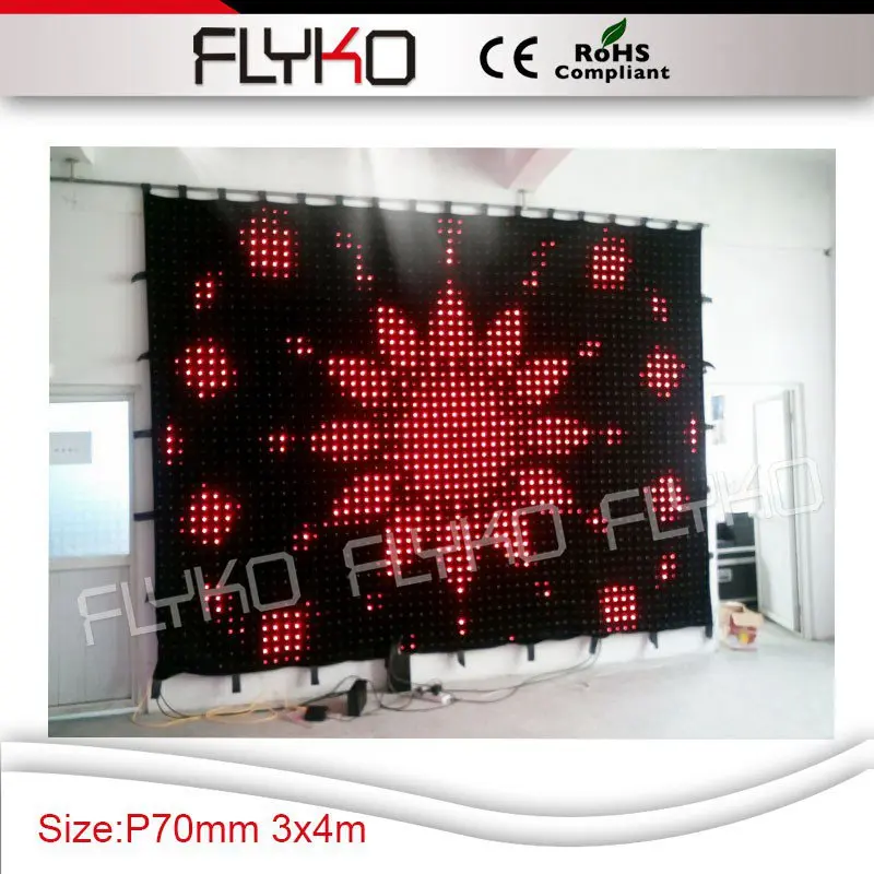 gif flash vision display 10ft x 14ft P7cm led dj lighting tv stage effect video curtain club backdrop | Лампы и освещение