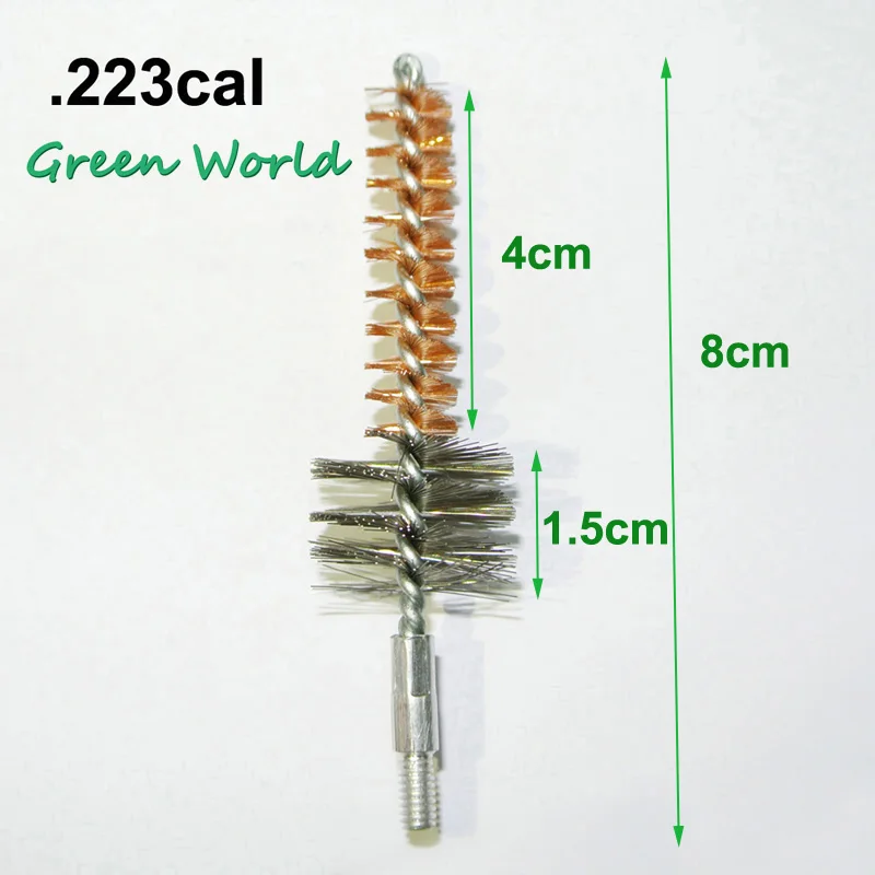 Green World 5 шт./лот. 223cal фосфорная бронзовая Щетка для камеры, щетка для чистки пистолета, резьба 8-32