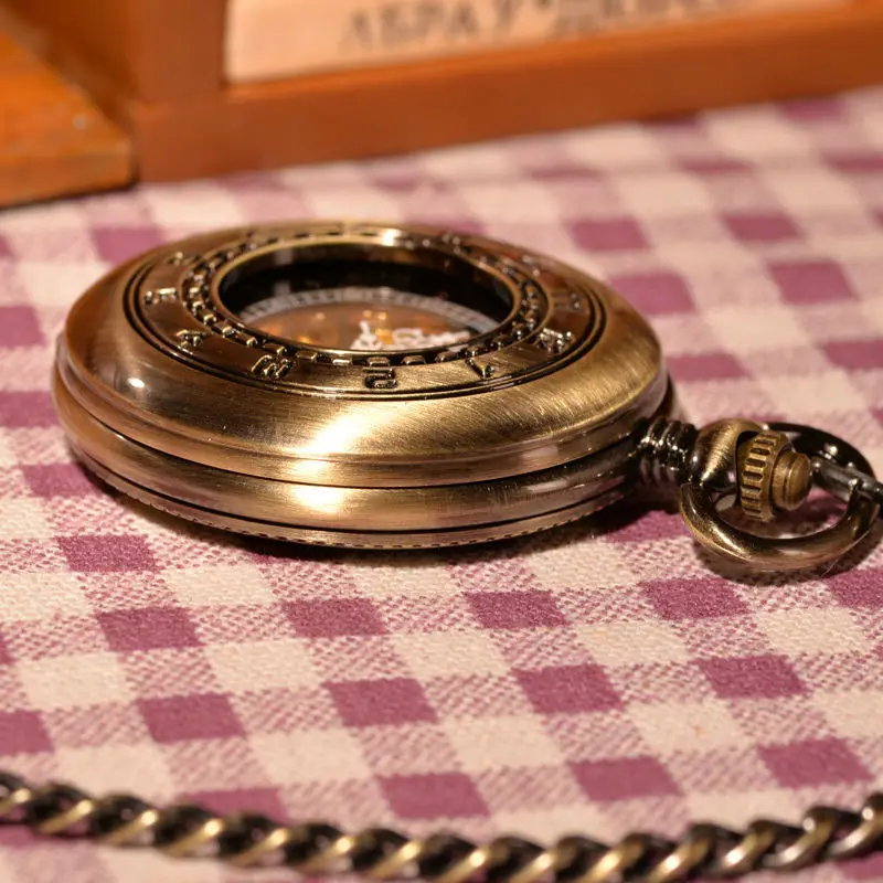 Год сбора винограда механические карманные часы ткани отпечатки число