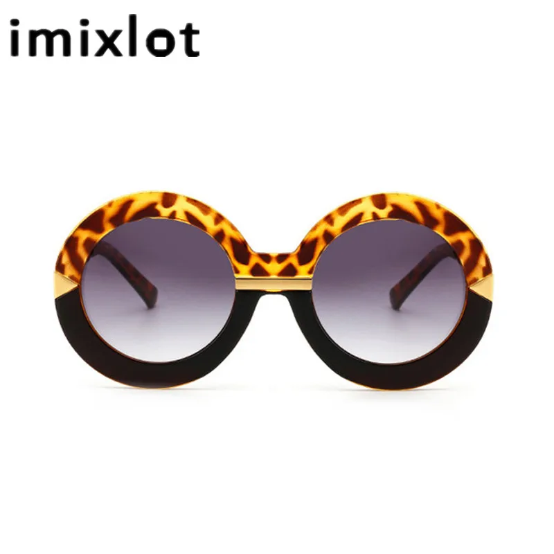 IMIXLOT негабаритных большие солнцезащитные очки с круглой оправой Для женщин
