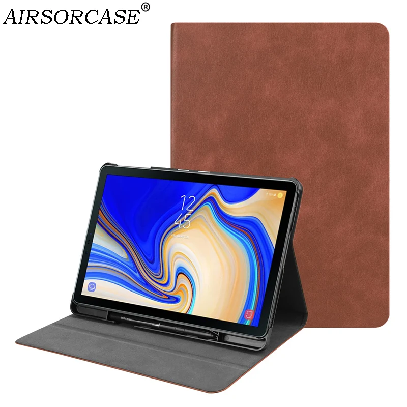 Деловой однотонный чехол из искусственной кожи для Samsung Galaxy Tab S4 10 5 T830 T835 планшета