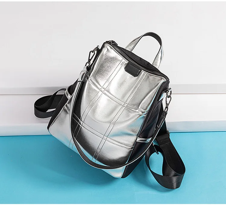 POMELOS Backpack Women Fashion School Backpack Travel New Arrival High Quality PU and Oxford Rucksack Women Luxury Backpack