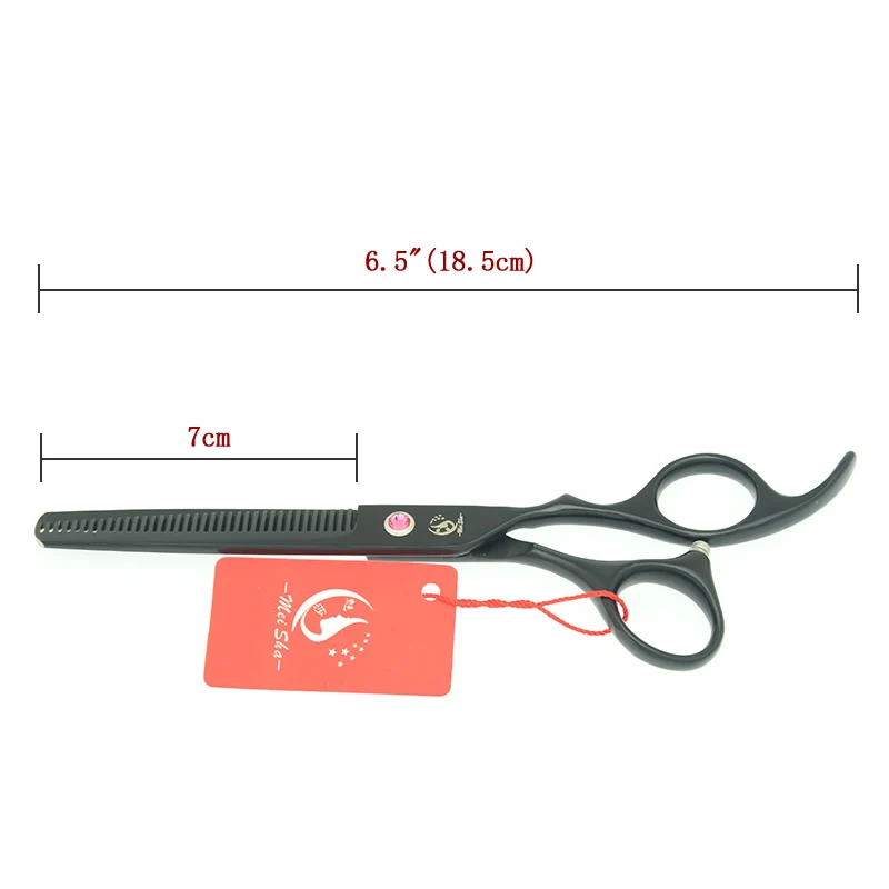

Meisha 7.0" Professional Pet Grooming Scissors Set Japan 440C Dog Straight&Curved Cutting Shears 6.5" Thinning Clipper HB0151