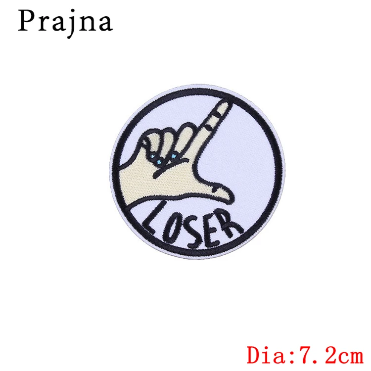 Prajna рок значок наклейки группа вышитые железные на патчи для одежды Хиппи Патч круглый знак DIY крюк петля патчи Декор F