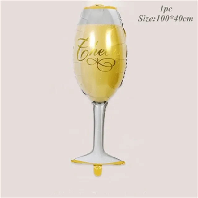 Champagne cup 1 шт пивная чашка фольга фон для фотосессий-воздушный шар для вечерние принадлежности, день рождения украшения для взрослых - Цвет: Champagne cup