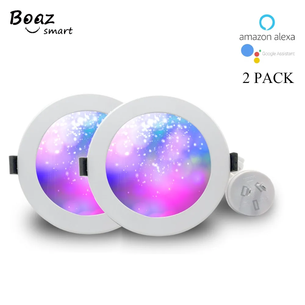 Boaz 3.5Led потолочный светильник AU адаптер WiFi Интеллектуальный светильник с регулируемой яркостью изменение цвета приложение управление Tuya умный круглый плоский светодиодный светильник ing