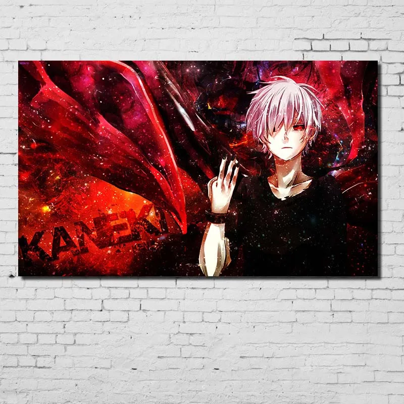 Уютный момент аниме Токийский вурдалак плакат Kaneki Touka белая крафт-бумага Tokio вурдалак Принт плакат Настенный декор Куадрос decoracion QT519 - Цвет: Кофе