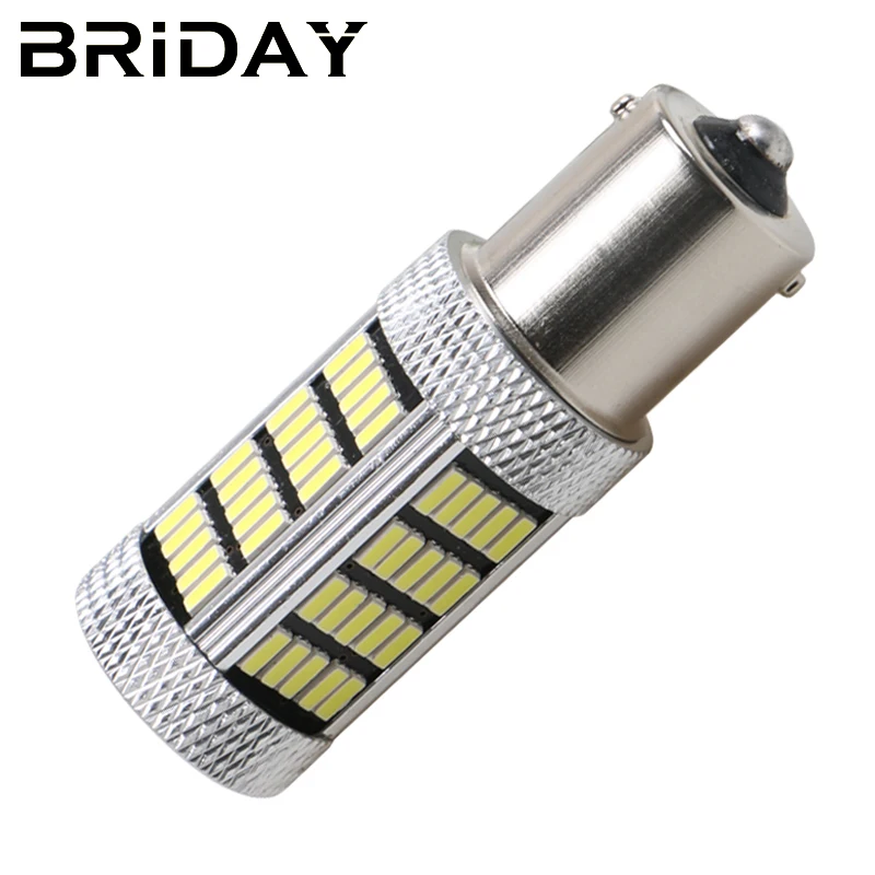 BRIDAY 2шт BA15S P21W 1156 4014 92smd обратный светильник с поворотным сигналом светодиодный
