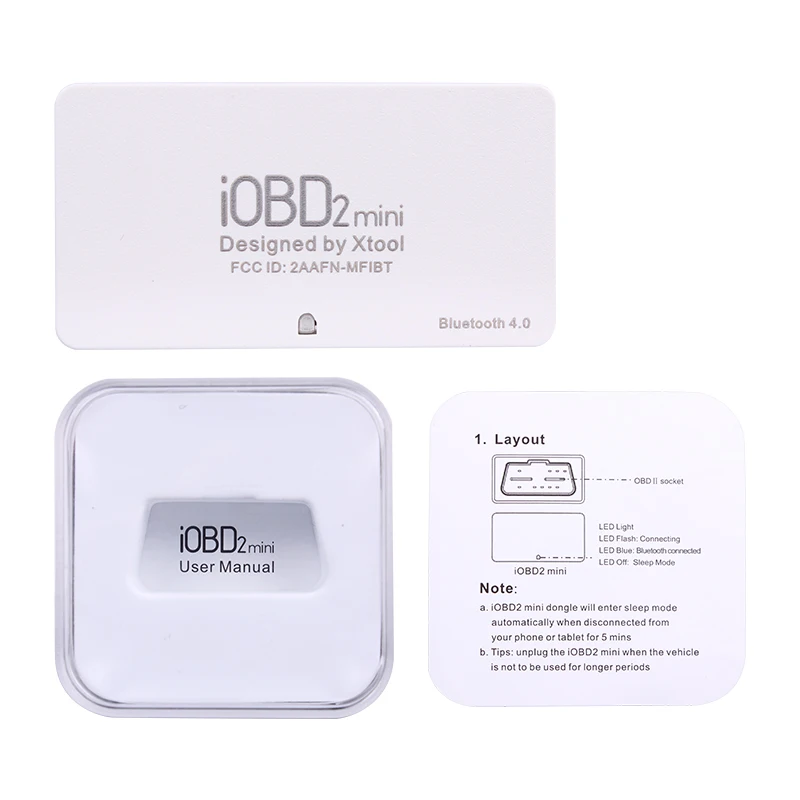 XTOOL оригинальный IOBD2 MINI OBD2 интерфейс Поддержка Bluetooth 4 0 работает на Android/IOS