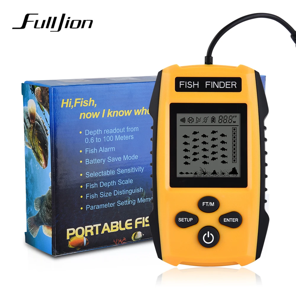 Fulljion м 100 0 6 Портативный Рыболовные искатели для рыбалки Карп эхолот датчик