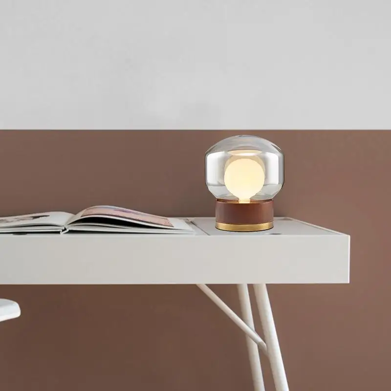 Modern desk lamps bedroom decorative Bedside lamp lights for living room Office round square lighting clear glass table light | Лампы и