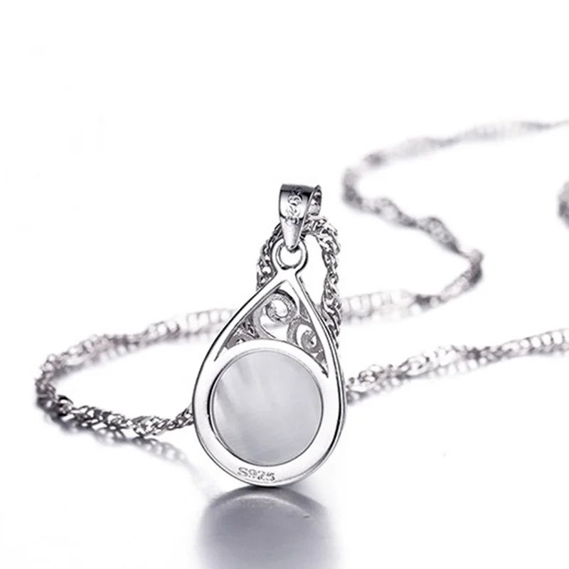 2019 New Fashion Silver Pink White Water Drop Pendant For Women Ladies Girls Birthday Party Gifts Jewelry Wholesale | Украшения и