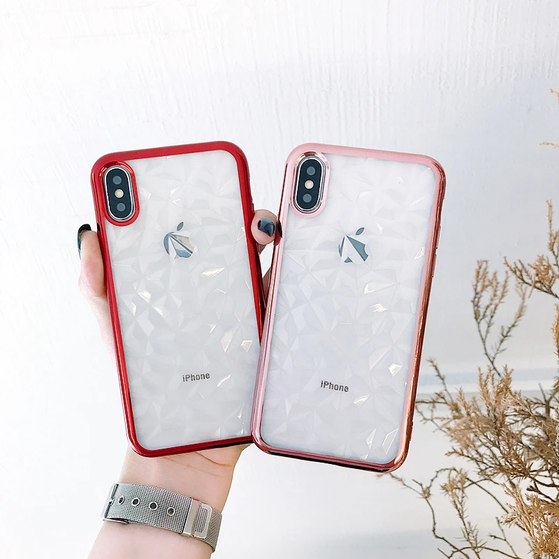 CBL Роскошные 3D ромба чехол для iphone 6 7 8 плюс Чехол Покрытие ТПУ 8X10 Тонкий