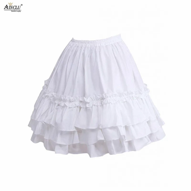 Ainclu XS-XXL Женская хлопковая белая многослойная кружевная отделка и верхняя одежда