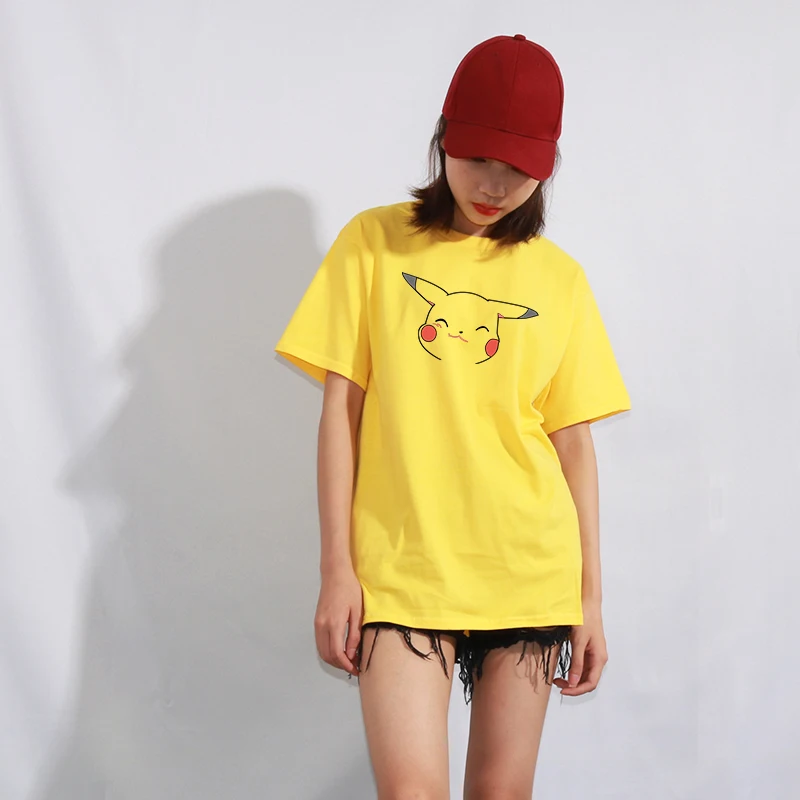 Harajuku Kawaii футболка с рисунком из мультфильма женская летняя свободная стильная